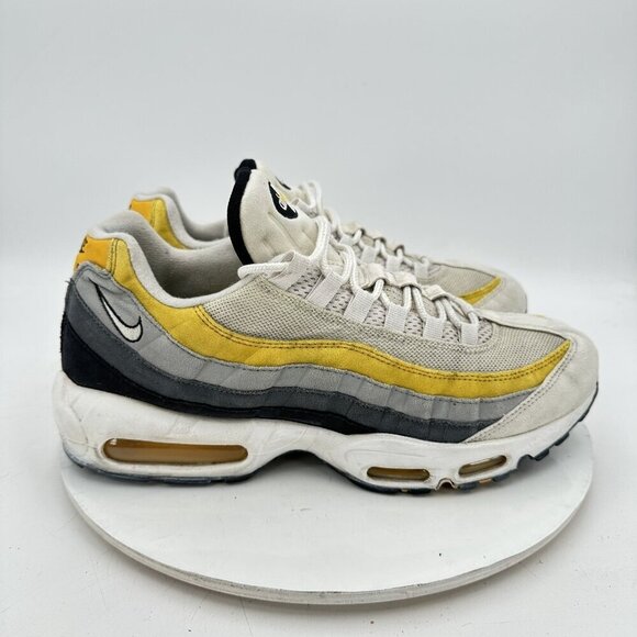 Nike Air Max 95 Men Size 11.5 CD7495-100 Grey Amarillo Yellow Training Shoes - Picture 2 of 11